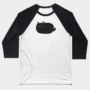 Black Cat Loaf Baseball T-Shirt